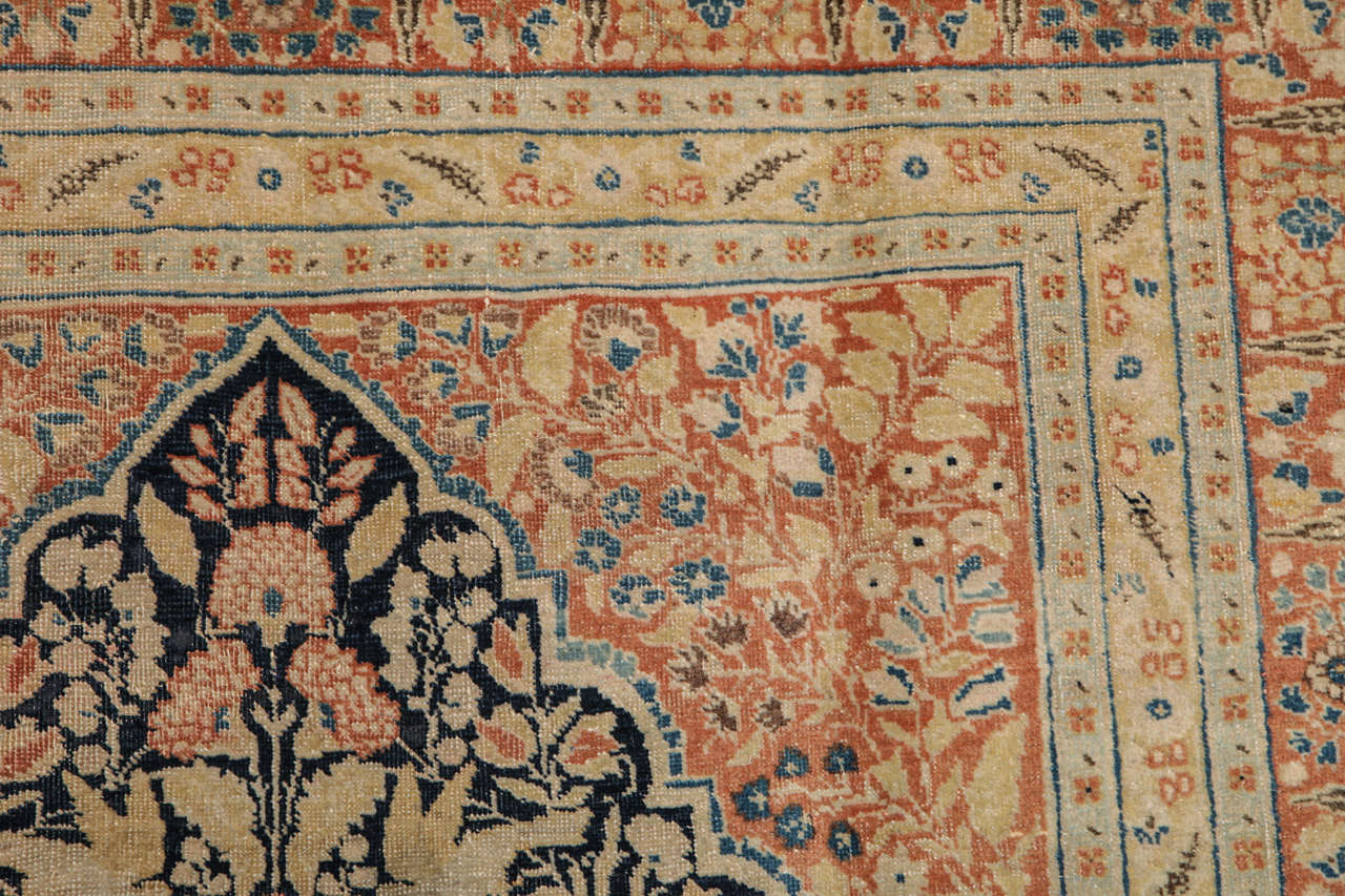 Antike 1880er Jahre Persisch Haji Jalili Tabriz Teppich mit Baum des Lebens Design, 4 'x 6' (Wolle) im Angebot