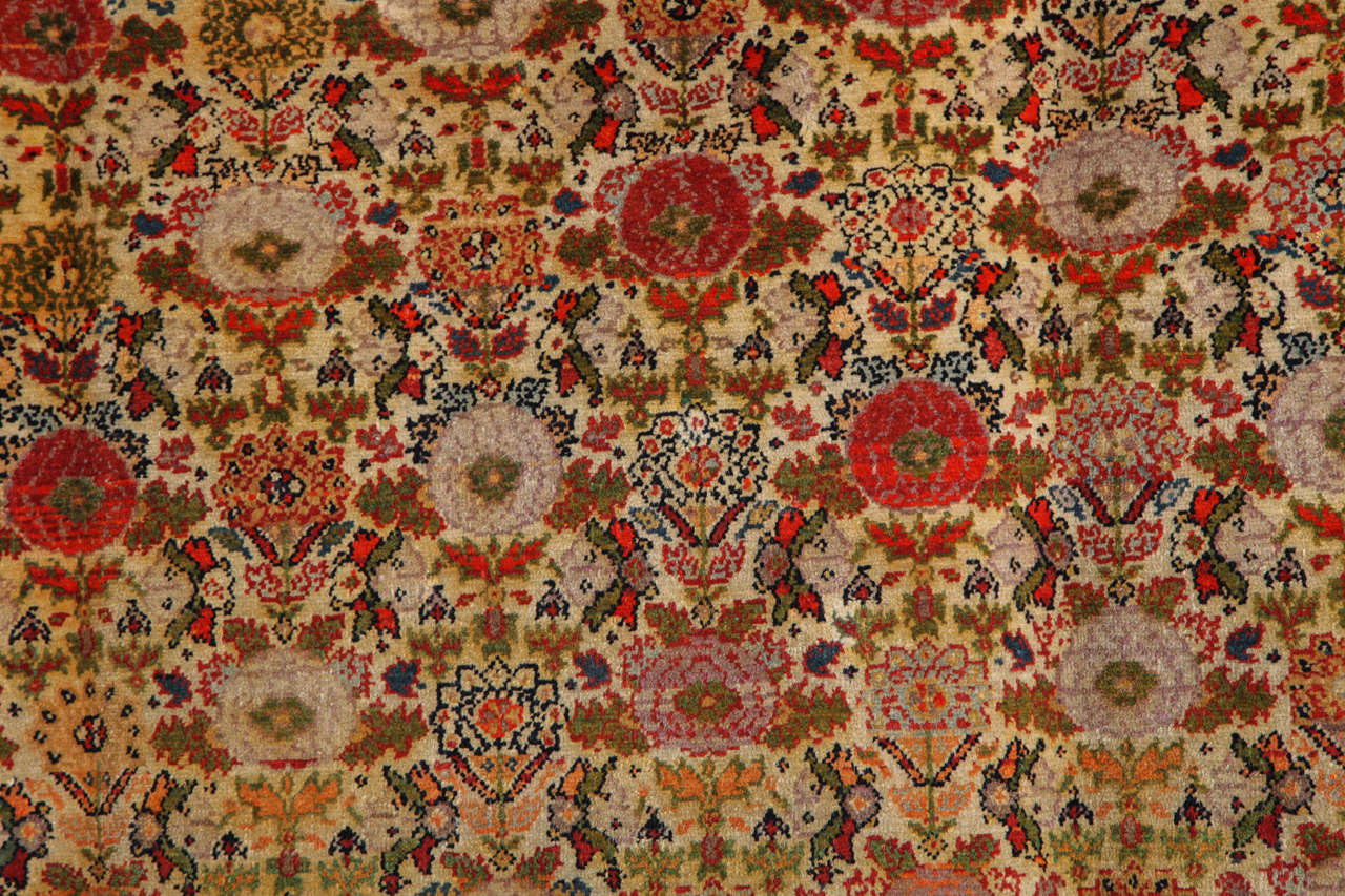 Antique 1880s Persian Meeshan Malayer Rug, Wool, 4' x 7' In Excellent Condition For Sale In New York, NY