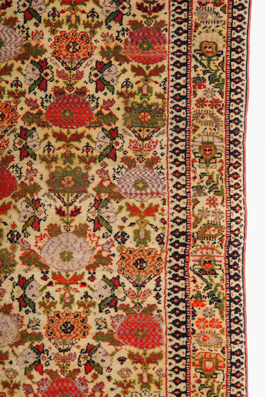 Tapis persan Meeshan Malayer des années 1880, en laine, 4' x 7' Excellent état - En vente à New York, NY