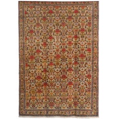 Antique 1880s Persian Meeshan Malayer Rug, 4' x 7'