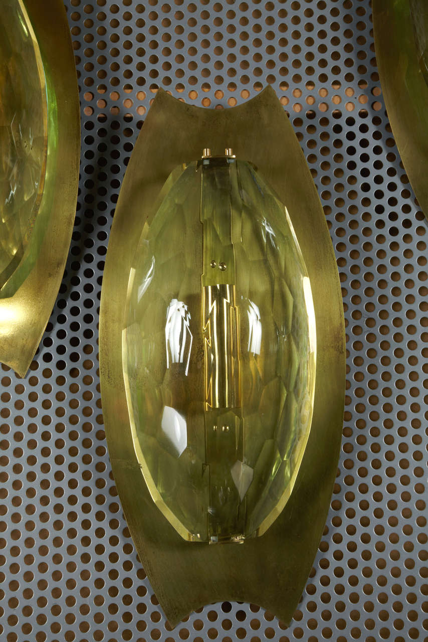 Late 20th Century Fantastic Pair of Murano Glass Sconces Attributed to Fontana Arté