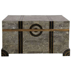 Vintage Awesome 1970's marble trunk in the style of  Roméo Paris