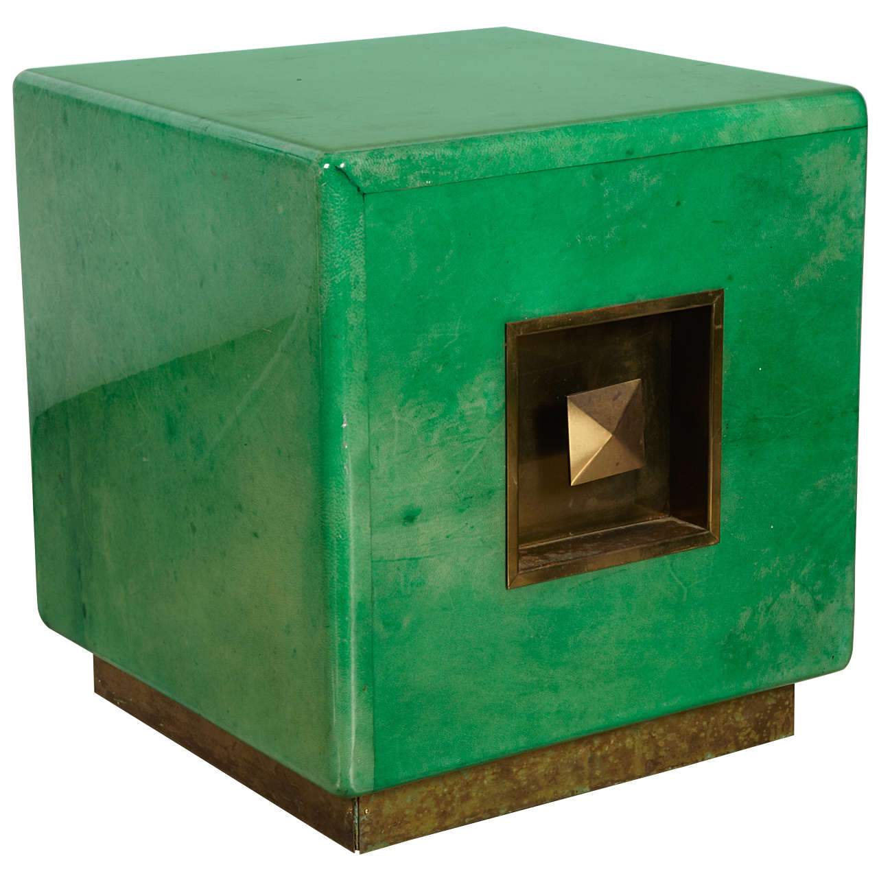 Amazing Aldo Tura Goatskin Cube