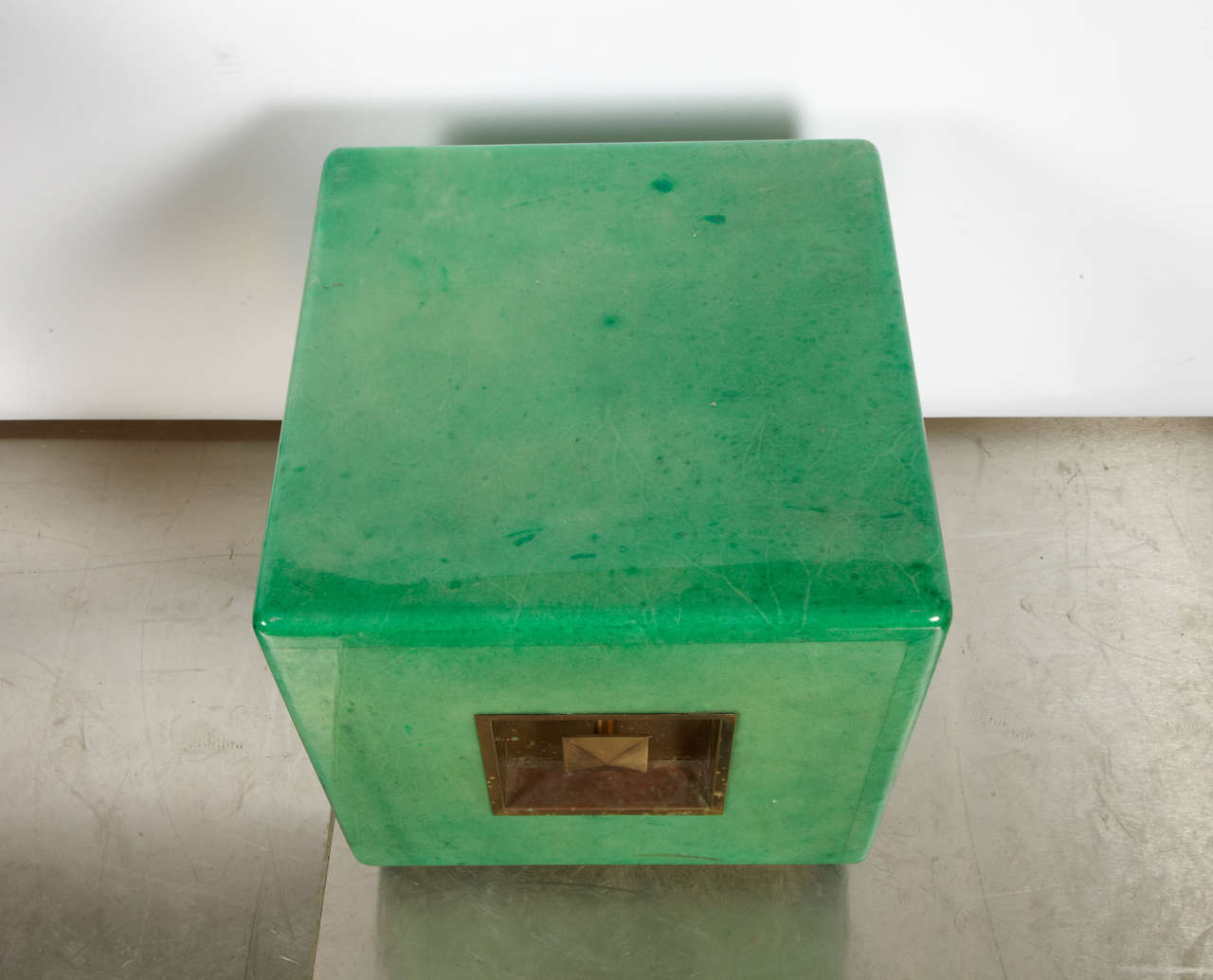 Late 20th Century Amazing Aldo Tura Goatskin Cube