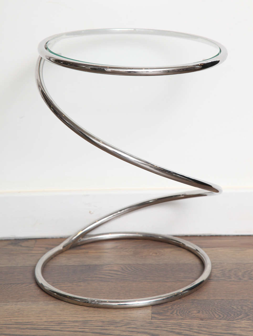  Chrome Spiral Tables In Excellent Condition In New York, NY