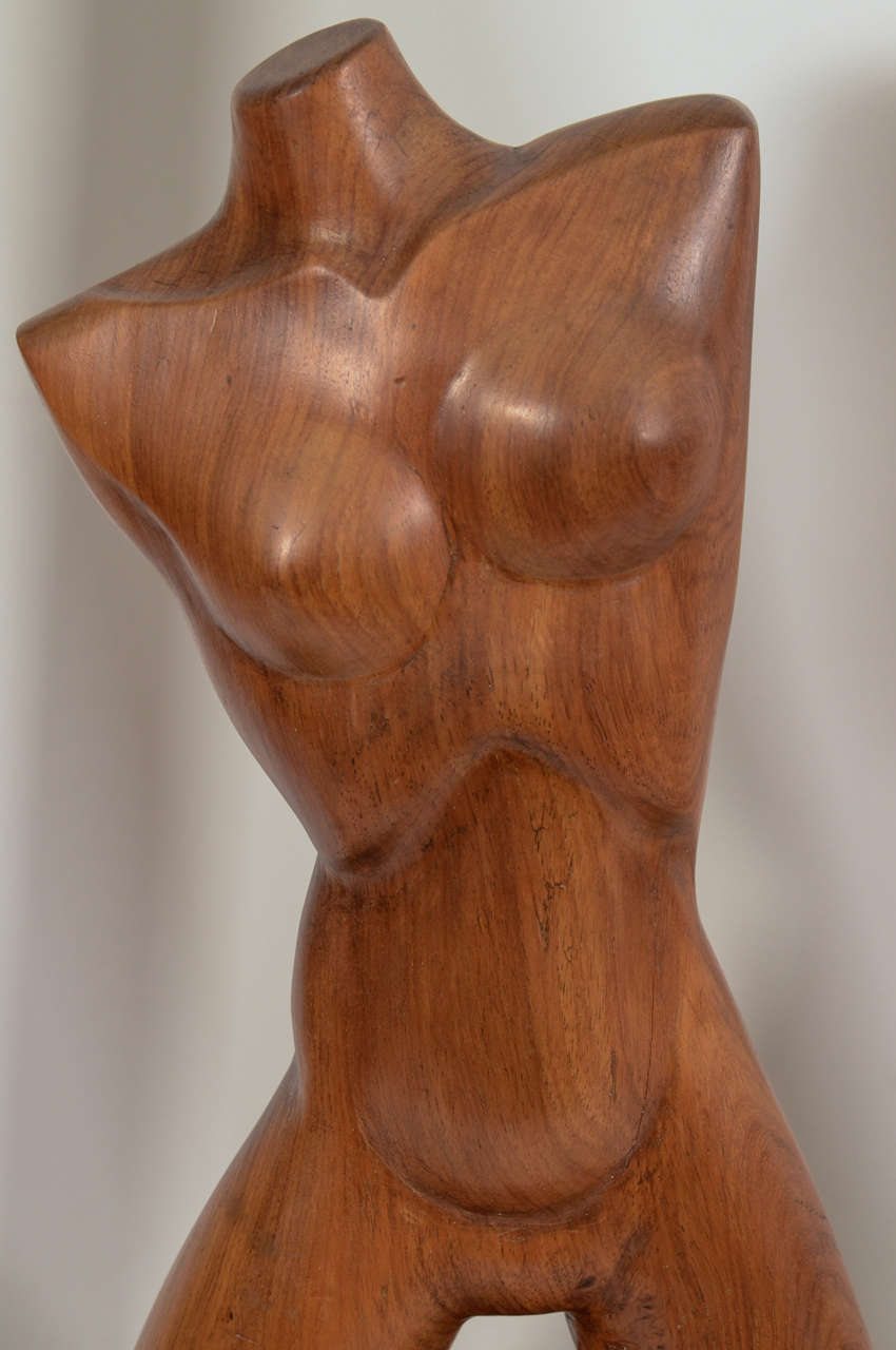 American  Stunning Pair of Modernistic Figural Male and Female Torso Lamps For Sale