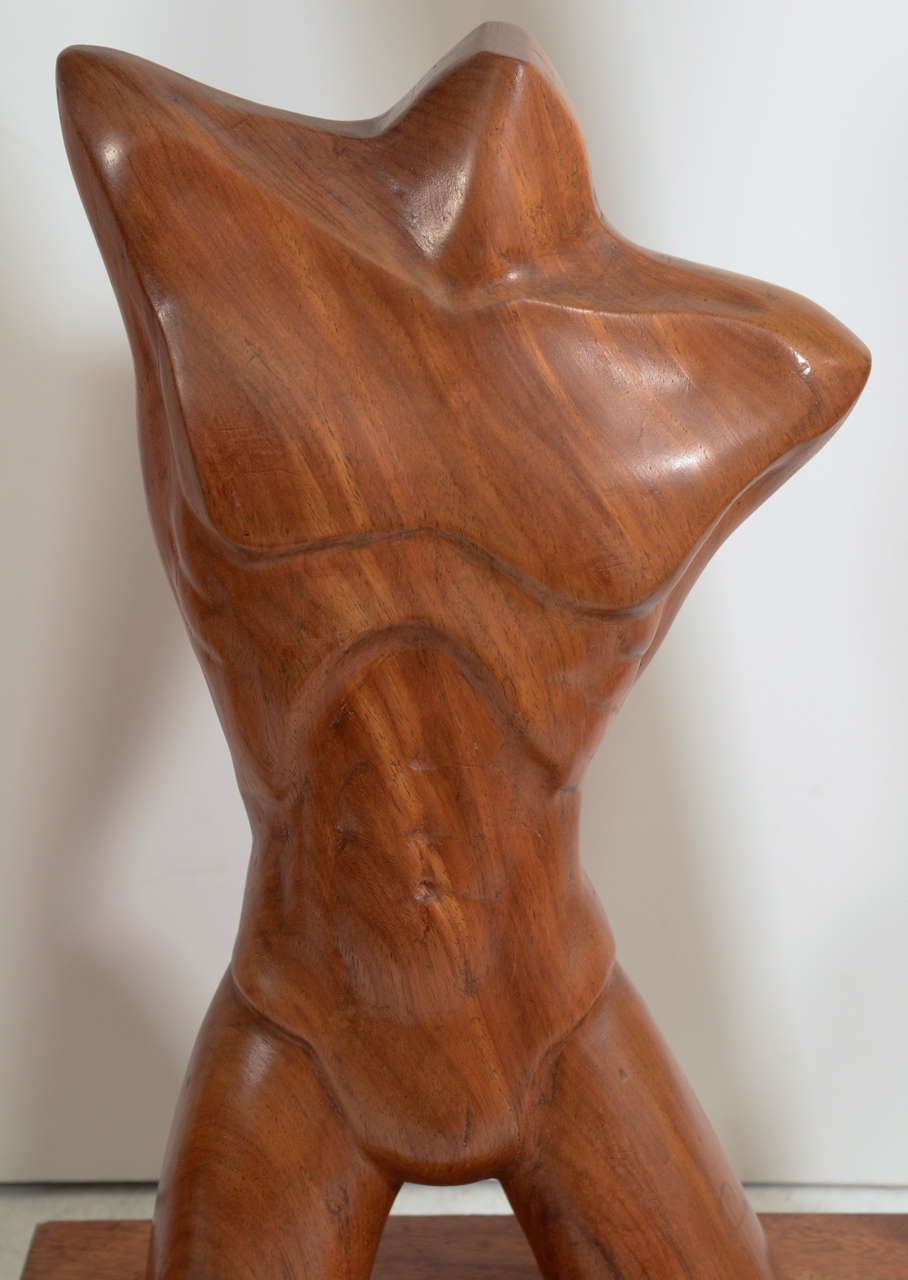 Stunning Pair of Modernistic Figural Male and Female Torso Lamps In Excellent Condition For Sale In Mount Penn, PA
