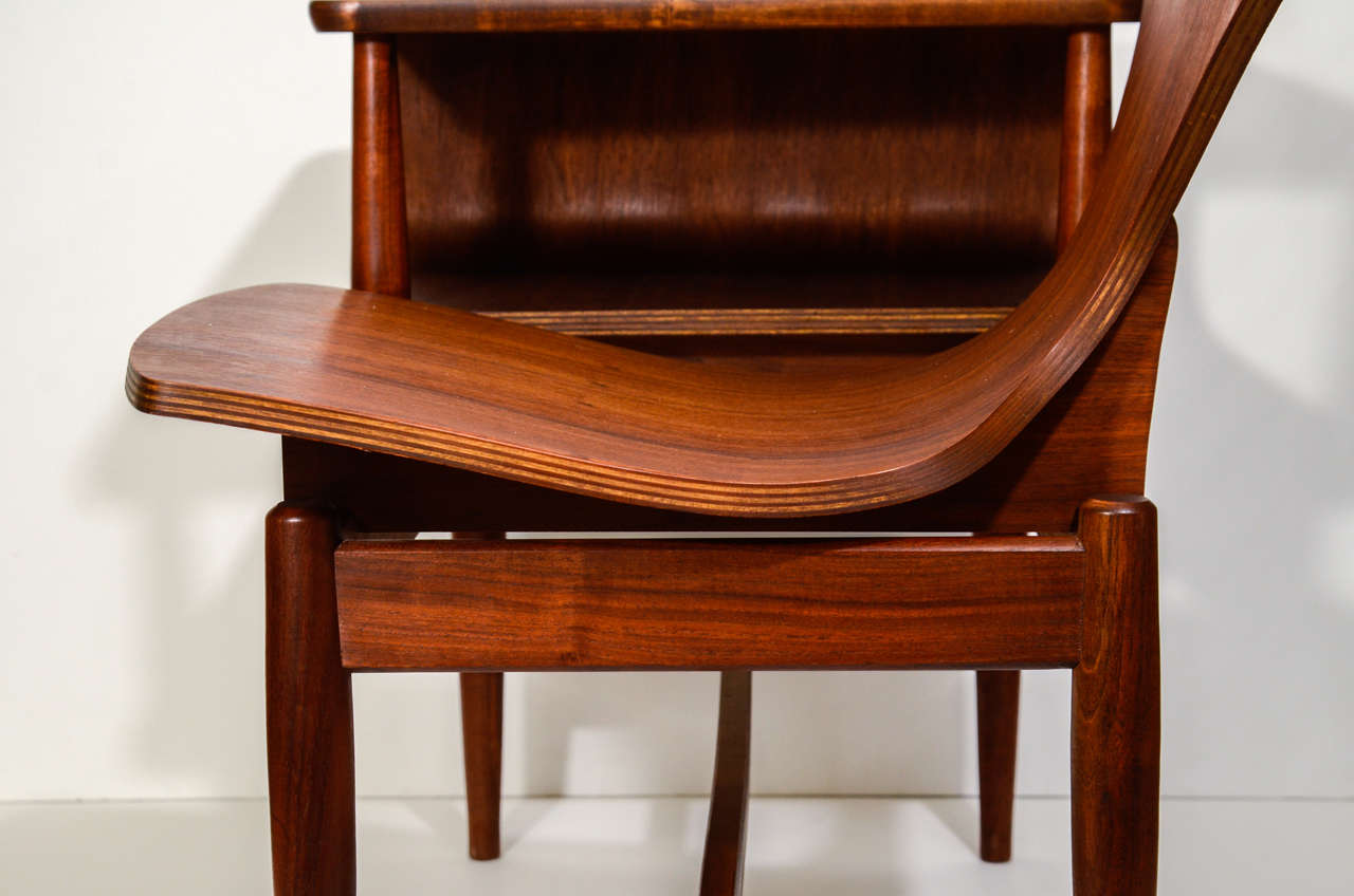 Mid Century Combined Chair and Side Table In Good Condition In Astoria, NY
