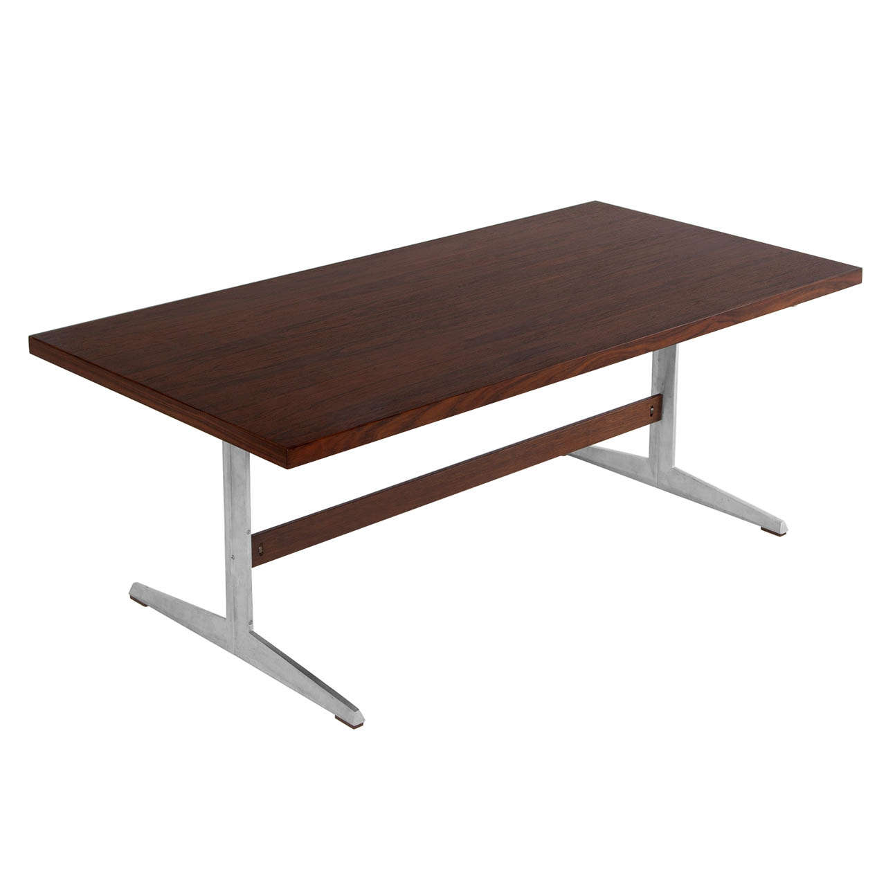 Danish Rosewood and Aluminum Table
