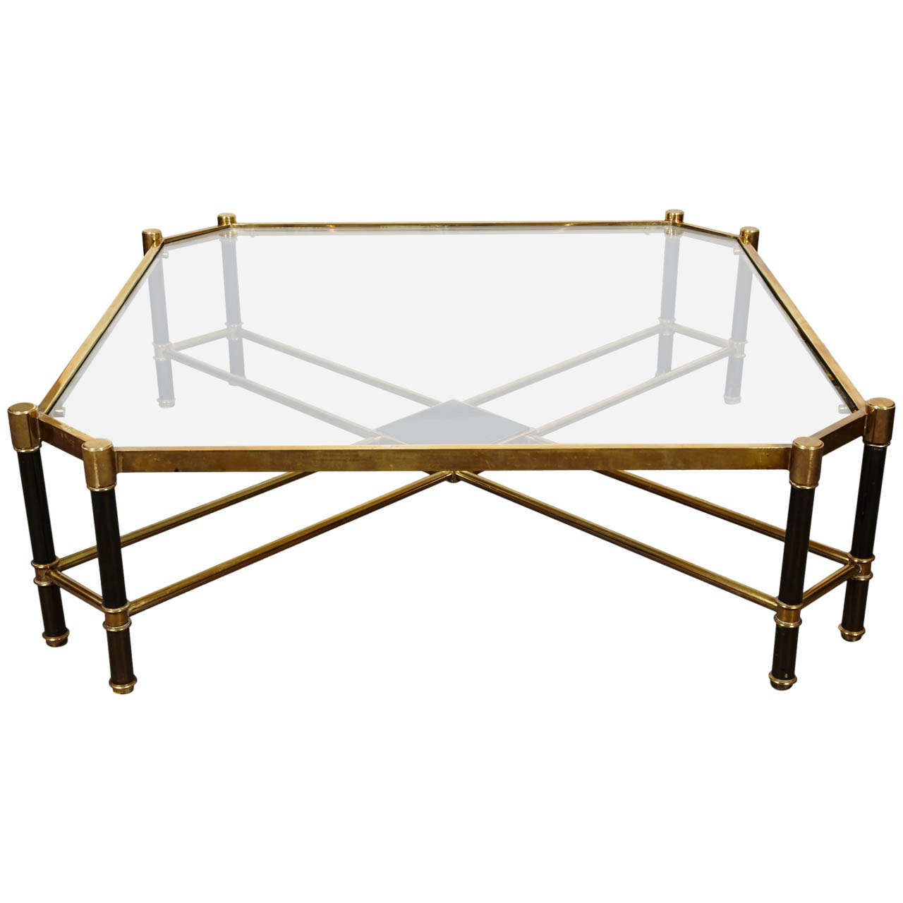 20th Century French Coffee Table in Bronze Model Jensen For Sale