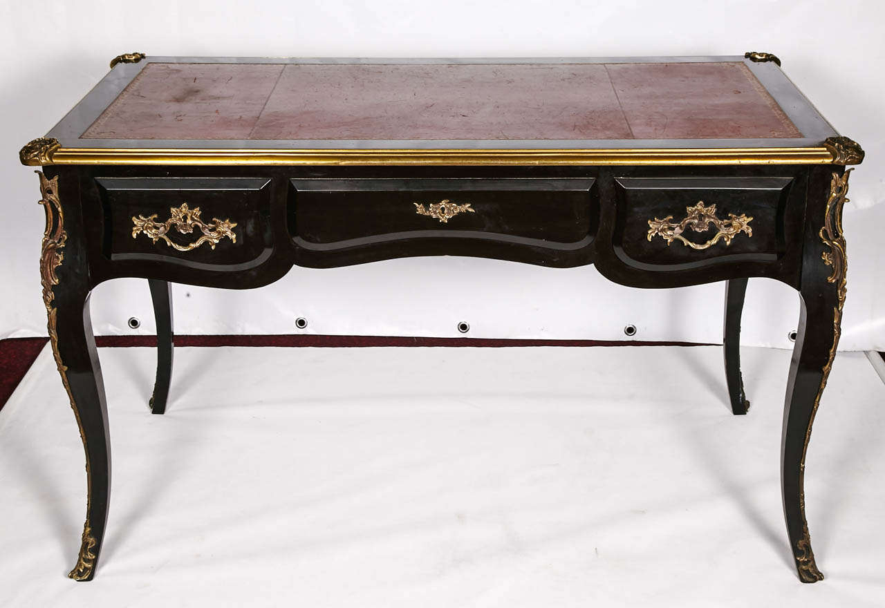 19th French Lacquered Desk With Gilt Bronzes sell cm.59