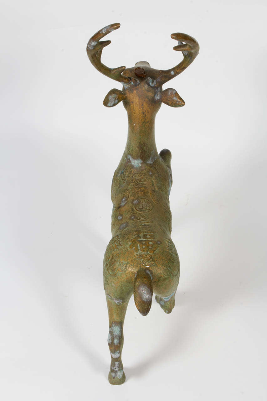 Statue de cerf en bronze en vente 1
