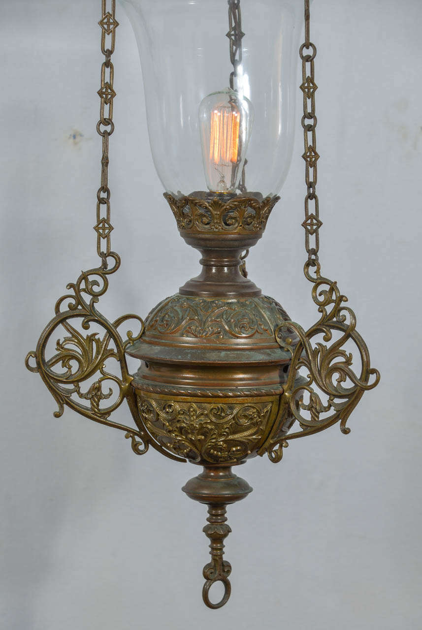 Baroque Pair of Cast Bronze Ceremonial Lanterns For Sale