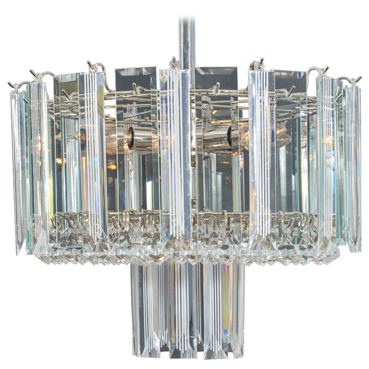 Mid-Century Modern Lucite Chandelier For Sale