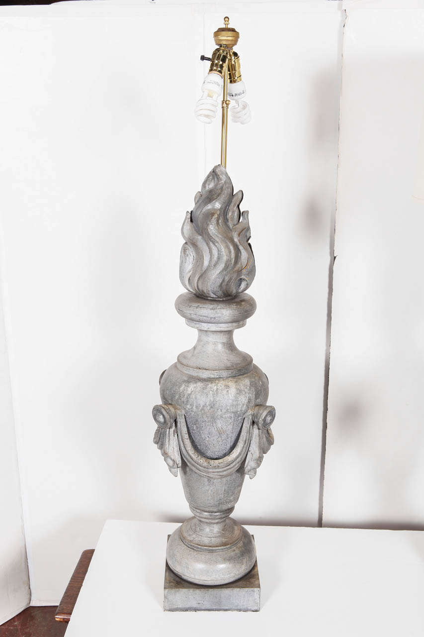 French Pair of 19th Century Tole Lamps