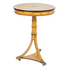 Faux Bamboo Painted Regency Style Gueridon