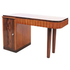 Art Deco Style Fruitwood, Ebony and Macassar Desk