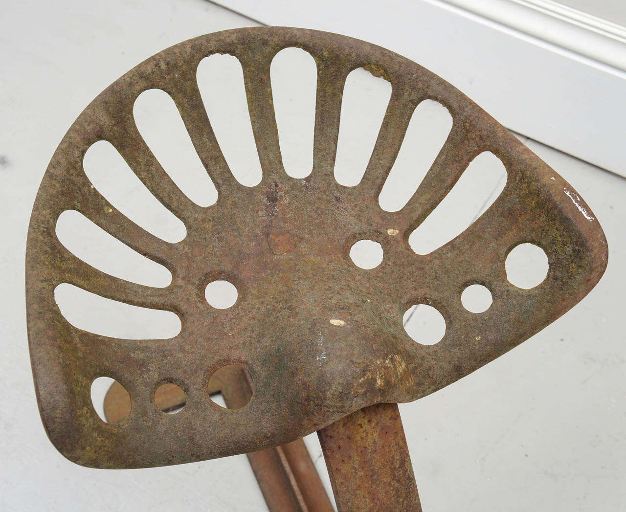 Industrial 1960's Iron Tractor Seat Chair