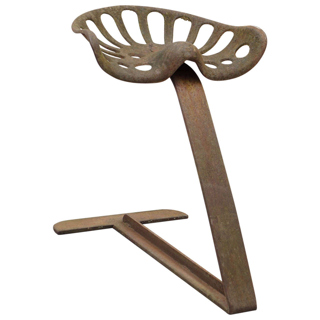 1960's Iron Tractor Seat Chair at 1stDibs