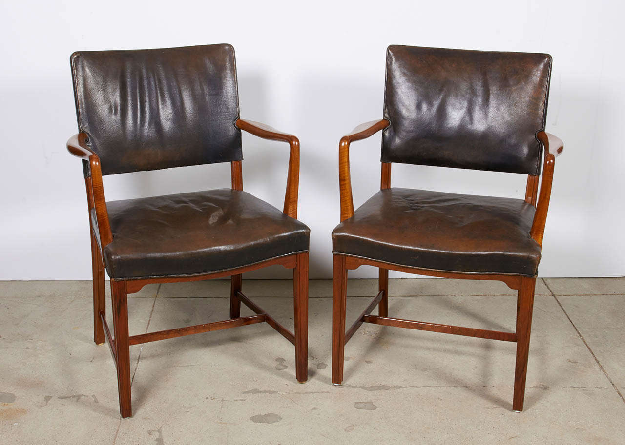 Pair of Danish Open Armchairs In Good Condition In New York, NY