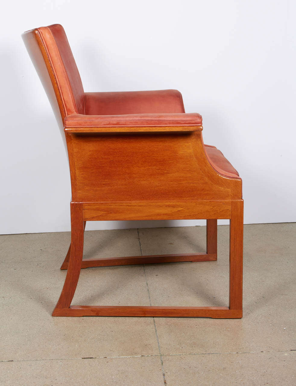 Mahogany Armchair Attributed to Frits Henningsen In Good Condition In New York, NY
