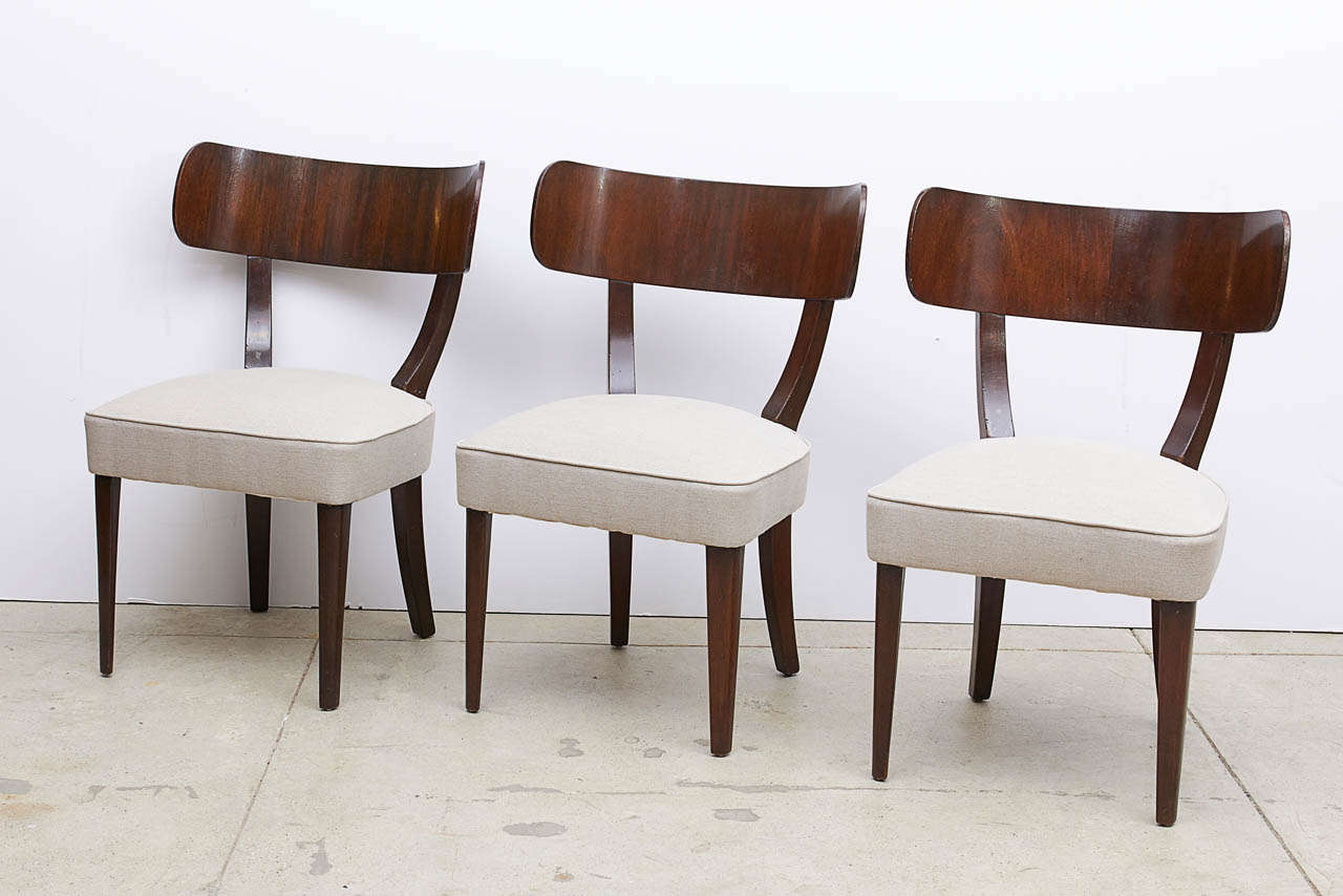 American Mahogany Klismos Dining Chairs by Widdicomb