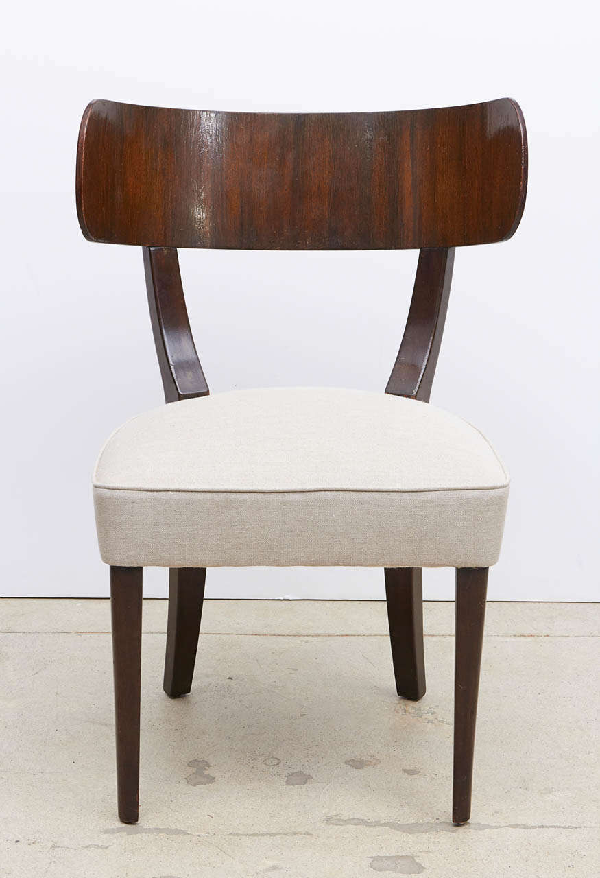 Mahogany Klismos Dining Chairs by Widdicomb In Good Condition In New York, NY