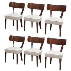 Mahogany Klismos Dining Chairs by Widdicomb