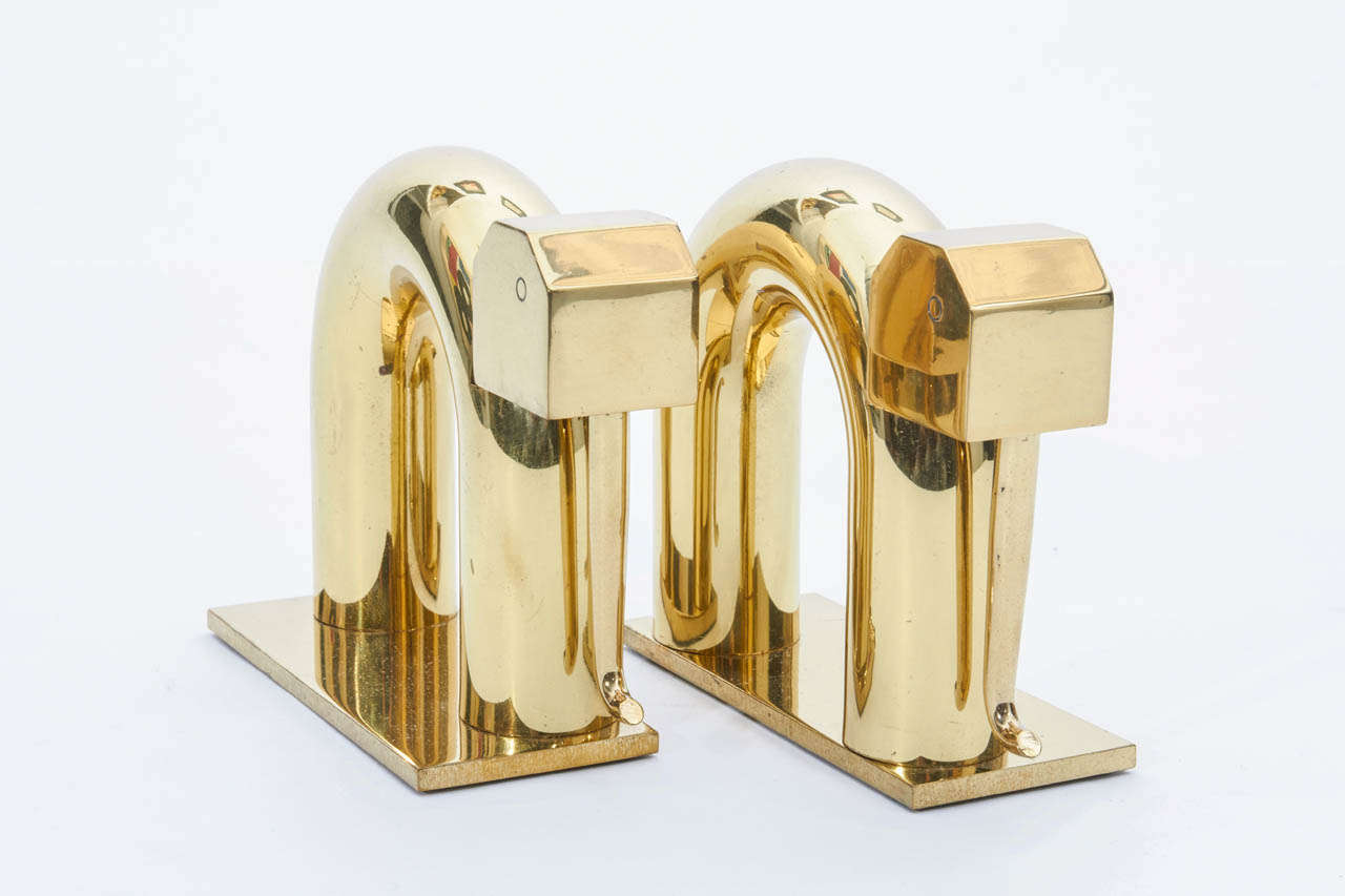 Mid-20th Century Walter Von Nessen for Chase Machine Age Modernist Elephant Bookends, circa 1931 For Sale