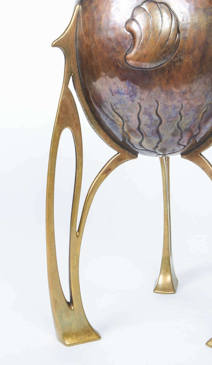 Art Nouveau WMF  / Jugendstil Copper & Brass Planter / vase c. 1900 In Excellent Condition In New York, NY