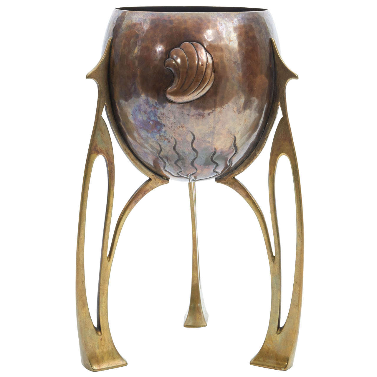 Art Nouveau WMF  / Jugendstil Copper & Brass Planter / vase c. 1900