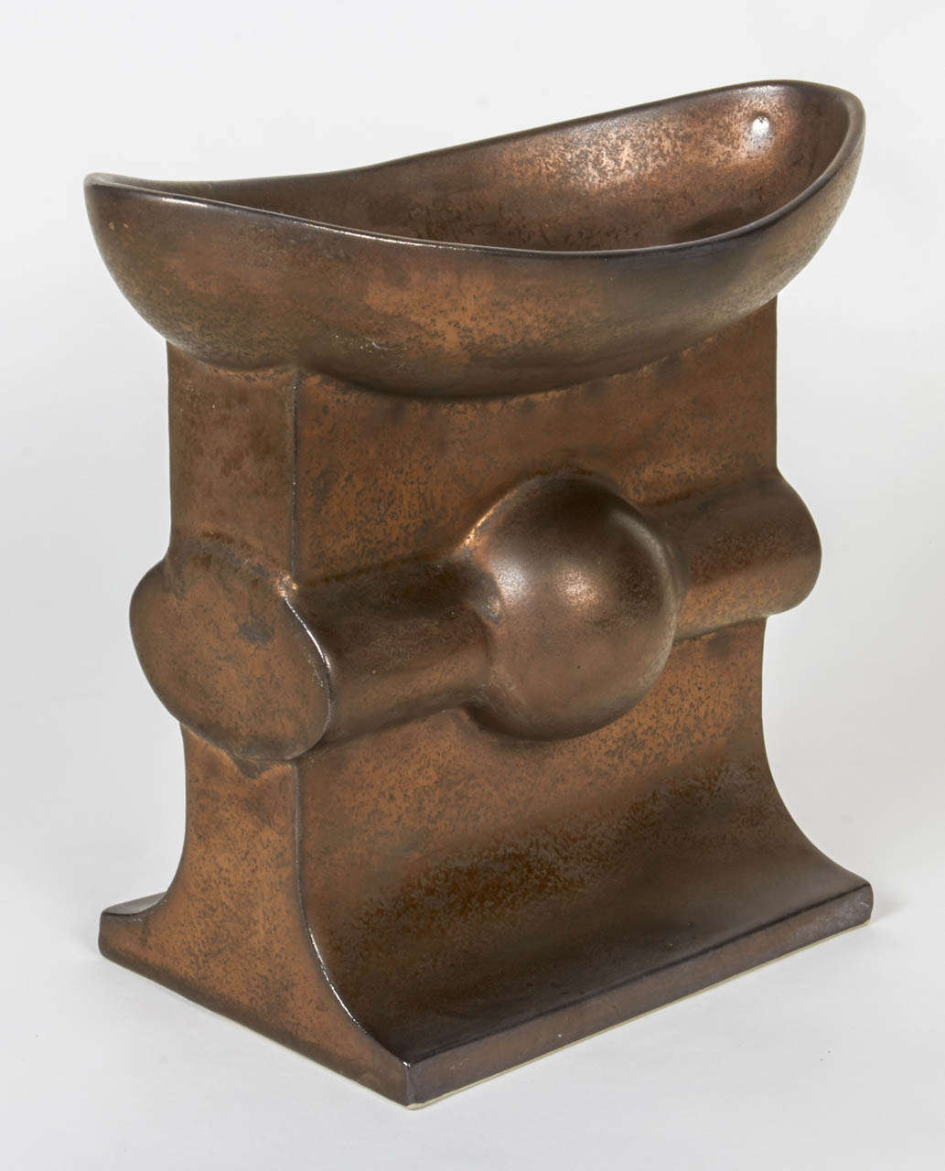 Jan Van Der Vaart Dutch Avant-Garde Pottery "I-beam" Vase, 1991