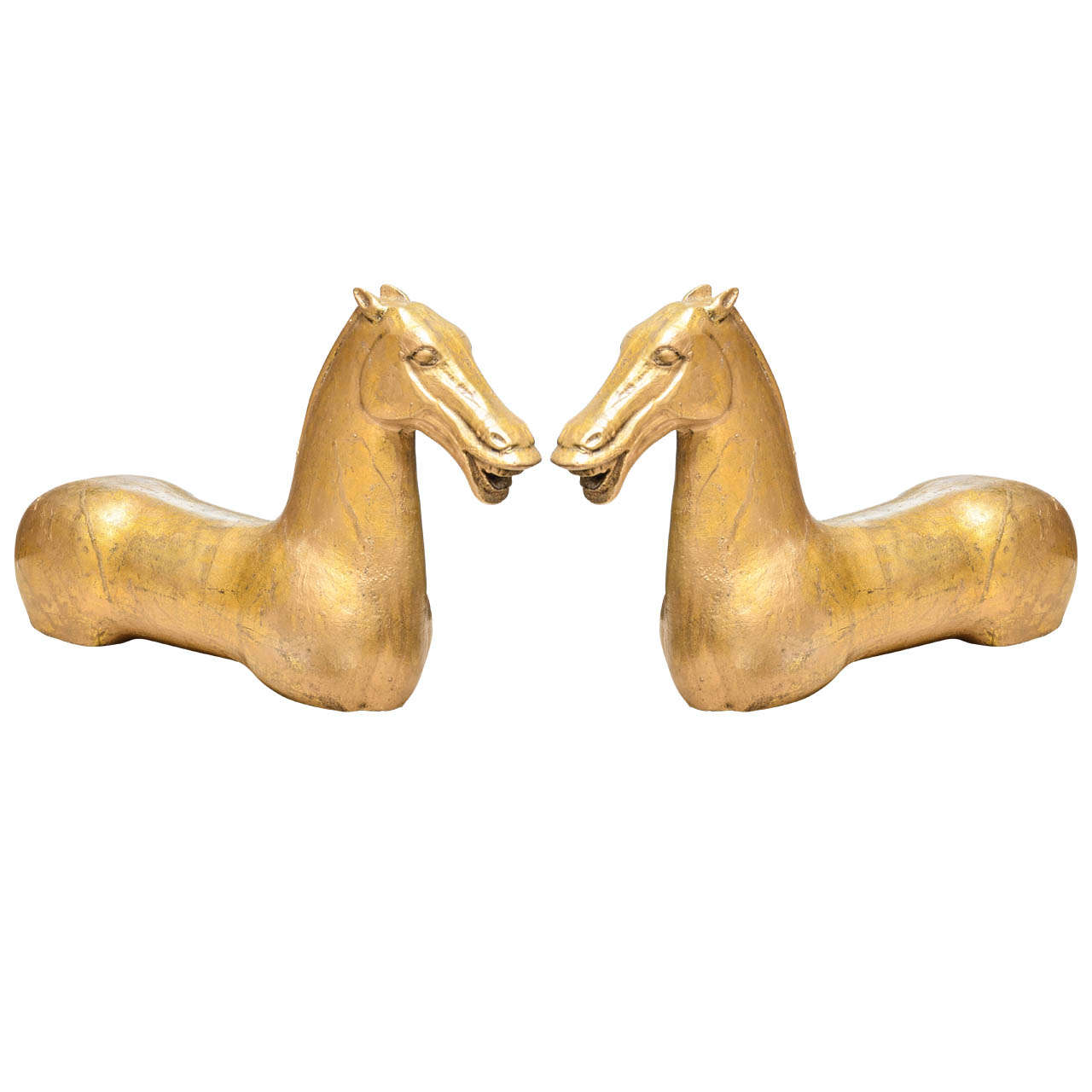 Pair of Gilt Horses