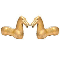 Pair of Gilt Horses