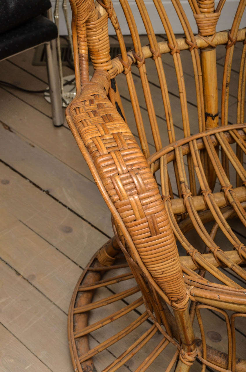 Italian Pair of Cane Chairs by Lio Carminati