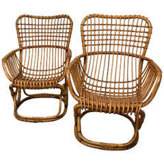 Pair of Albini Bamboo Chairs