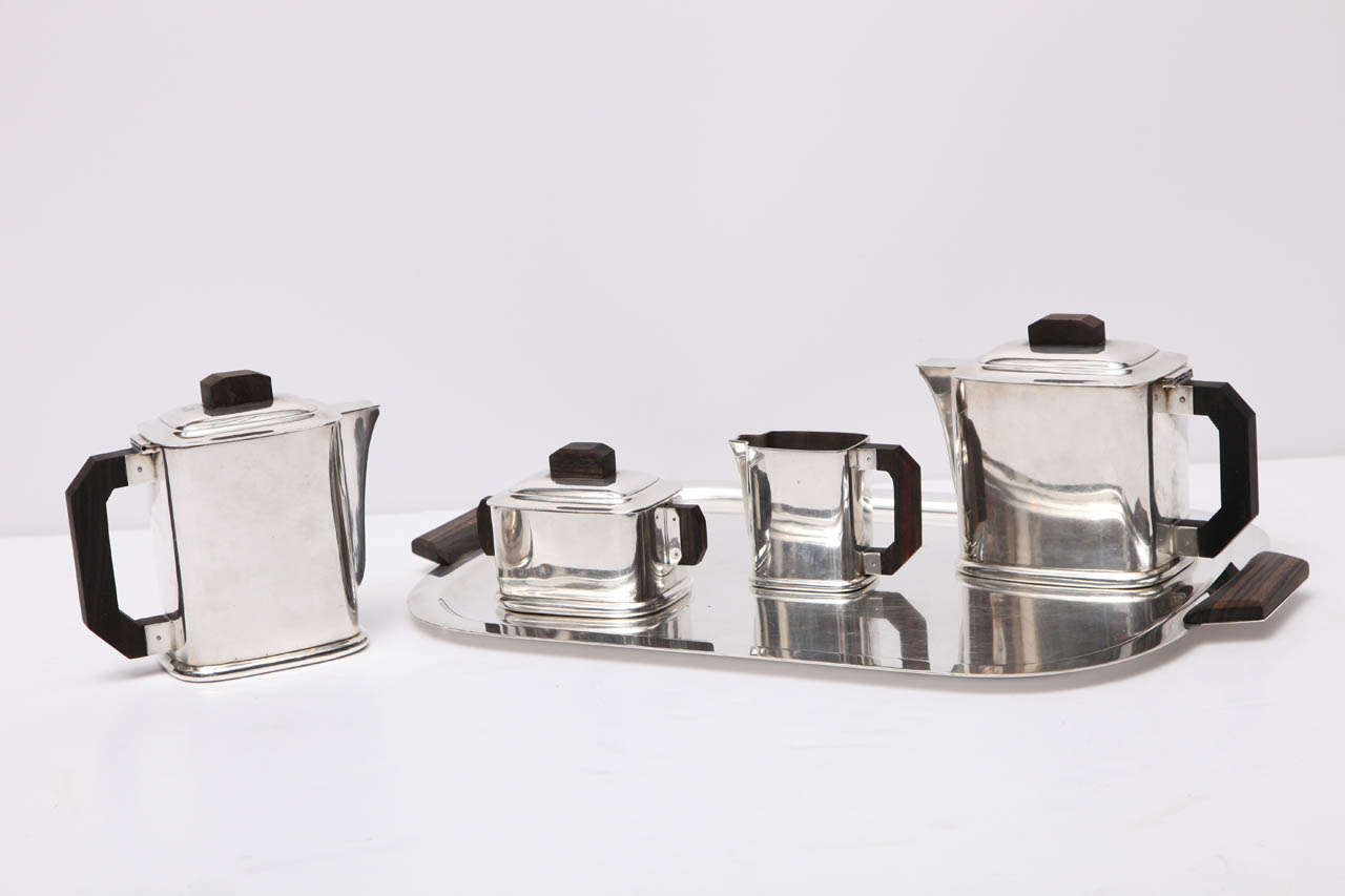 Ercuis, Tea and Coffee Service, France, circa 1930s In Good Condition In New York, NY