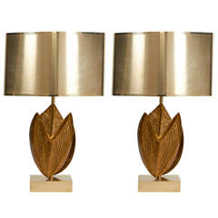 Exceptional Pair of Maison Charles Lamps