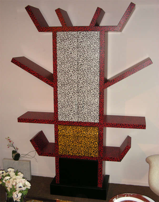 1984 bookcase by Ettore Sottsass, with label, model 