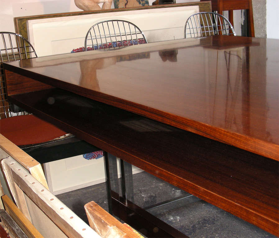 Large 1950-1960 Rosewood Desk For Sale 2
