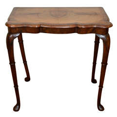 Queen Anne Style Walnut Console or Petite Desk Antique Queen Anne Style Walnut Console or Petite Desk