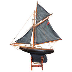 Blue English Pond Yacht with Stand