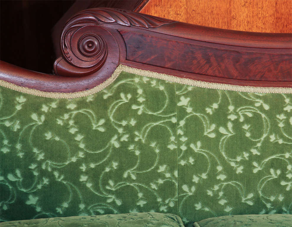 19th Century American Mahogany Empire Sofa