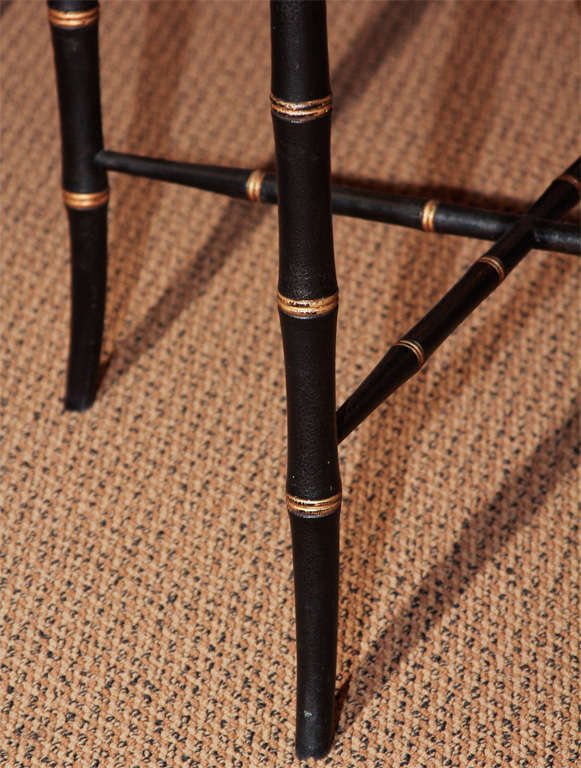 Gilt English Papier Mâché Game Table on Stand For Sale