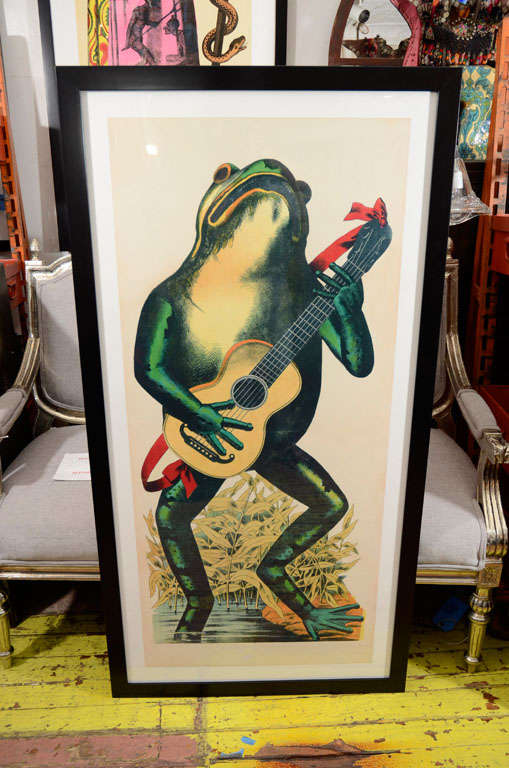 French 19th Century Carnival Print: Frog