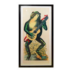 French 19th Century Carnival Print: Frog 