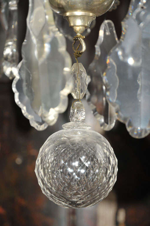 French Chandelier Silver Plated In Good Condition In Baambrugge, NL