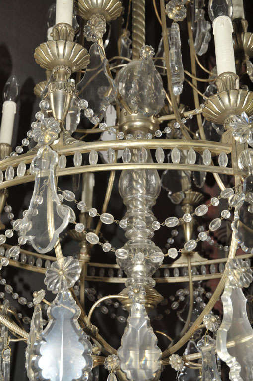 French Chandelier Silver Plated 2