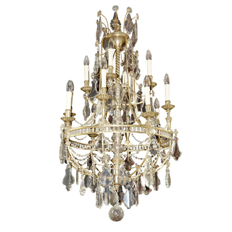 French Chandelier Silver Plated