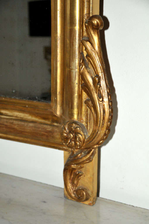 Gilt A large 19th century French Neoclassical giltwood wall mirror